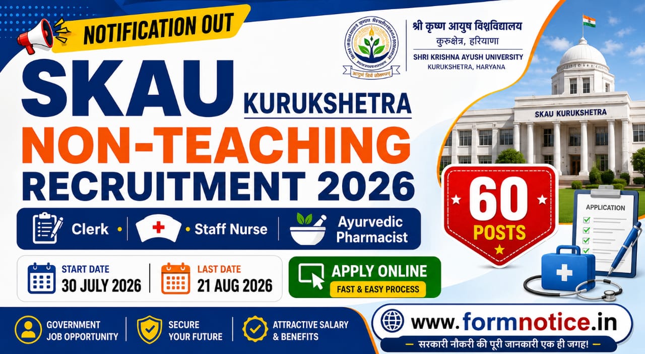SKAU Kurukshetra Non- Teaching Recruitment 2026