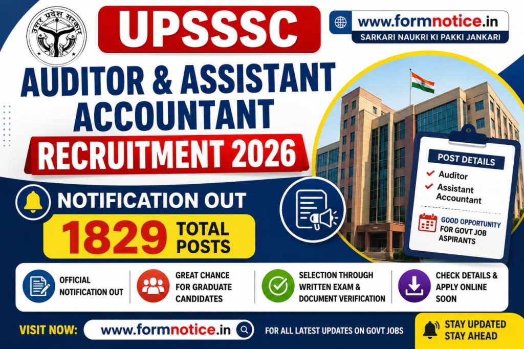 UPSSSC Auditor and Assistant Accountant Recruitment 2026 Notification OUT for 1829 Posts, Apply Online 1 UPSSSC Auditor and Assistant Accountant Recruitment 2026