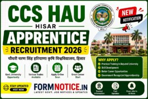 CCS HAU Hisar Apprentice Recruitment 2026