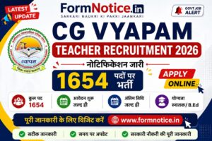 CG Vyapam Teacher Recruitment 2026