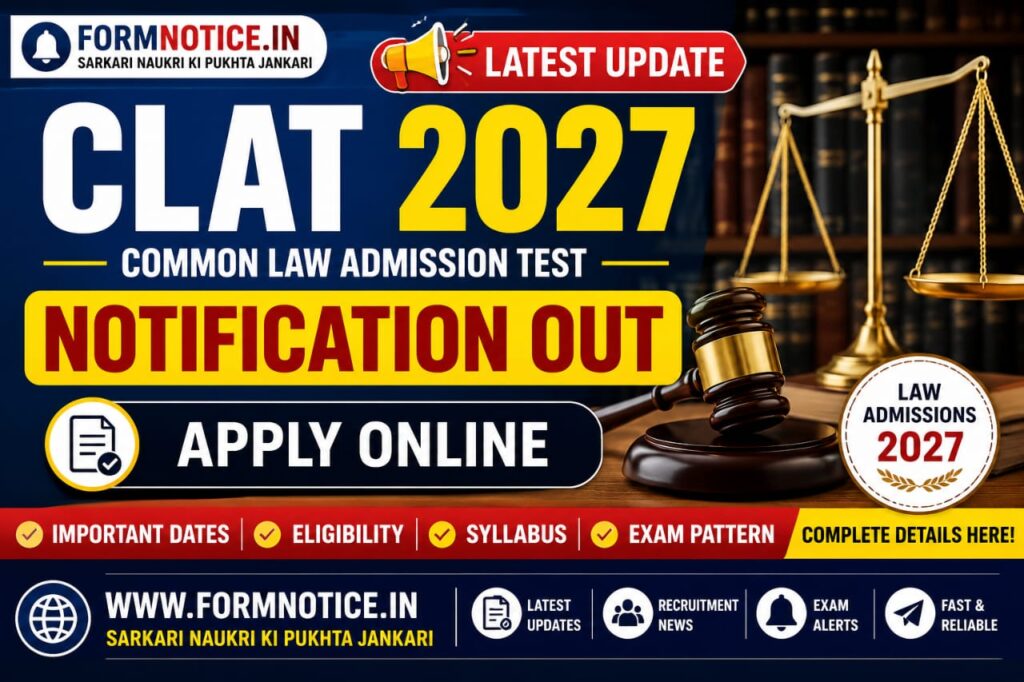 CLAT 2027 Notification OUT: Registration, Eligibility, Exam Date & Apply Online 1 CLAT 2027