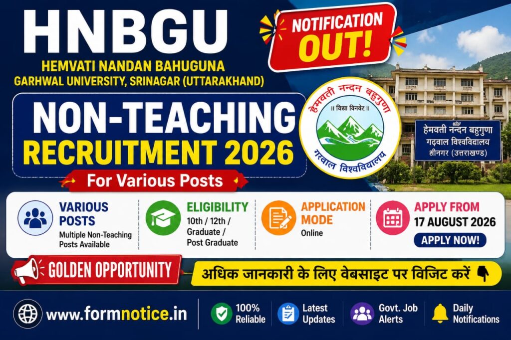 HNBGU Non- Teaching Recruitment 2026 Notification OUT, Check Eligibility Details & Apply Online 1 HNBGU Non- Teaching Recruitment 2026