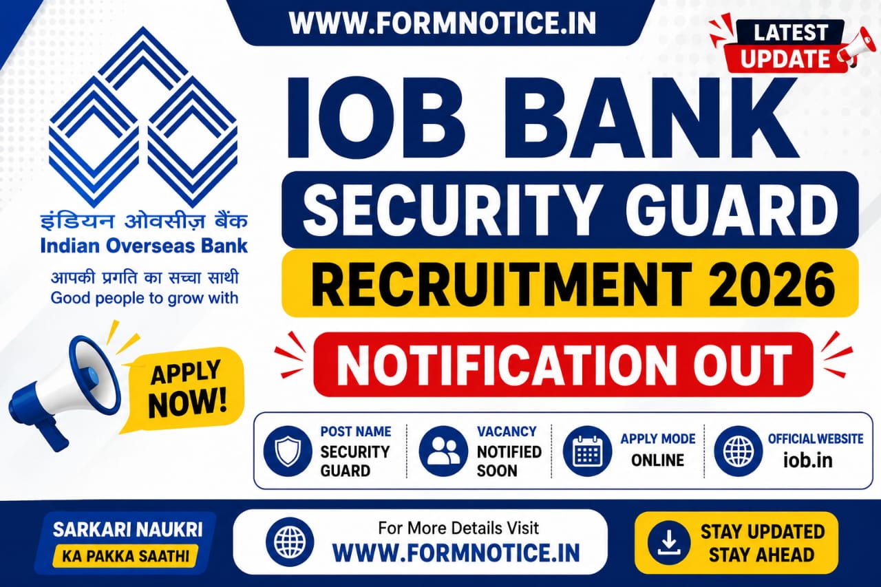 IOB Bank Security Guard Recruitment 2026