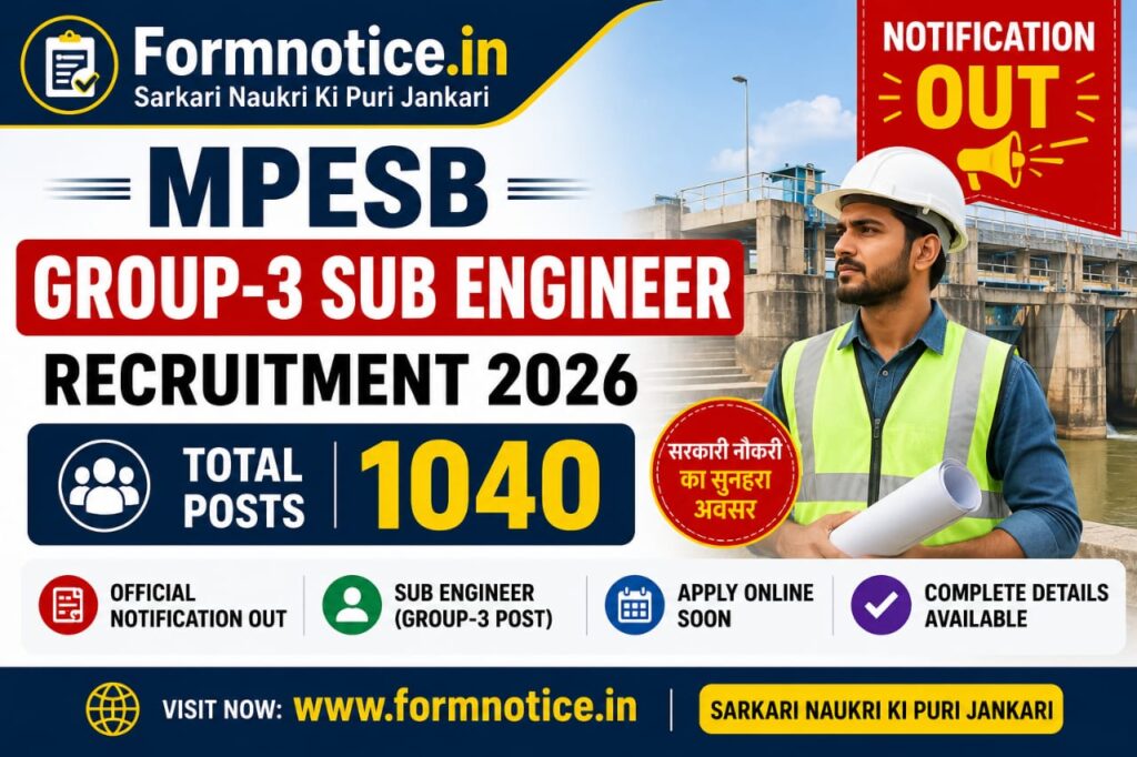 MPESB Group- 3 Sub Engineer Recruitment 2026