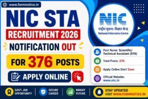 NIC STA Recruitment 2026