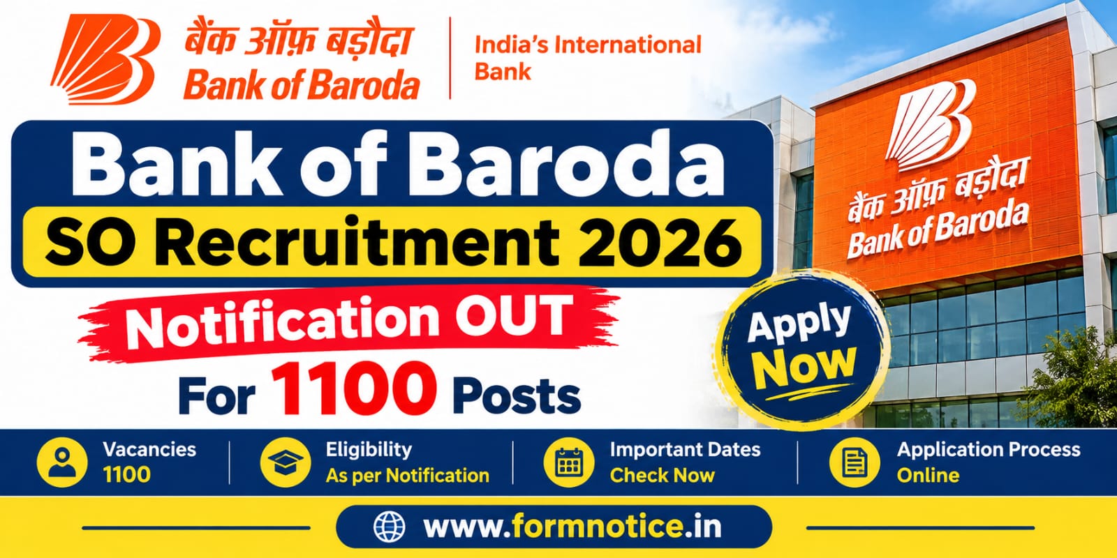 Bank of Baroda SO Recruitment 2026