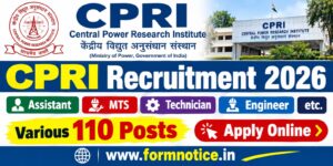 CPRI Recruitment 2026