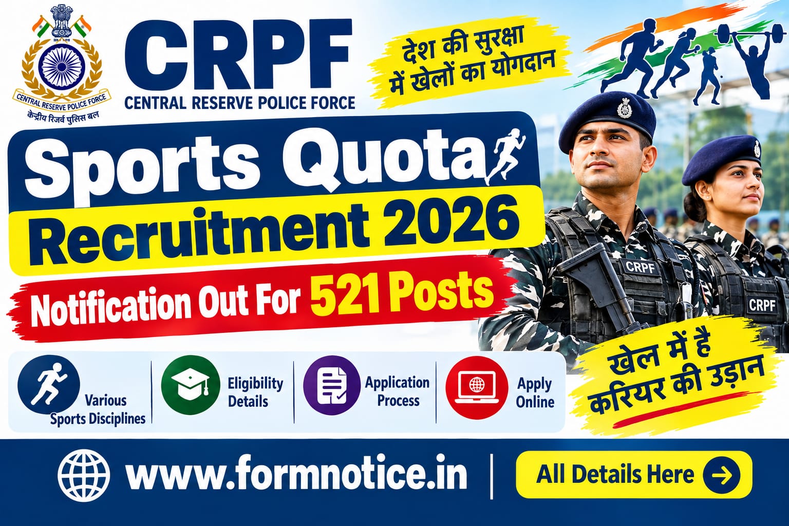 CRPF Sports Quota Recruitment 2026