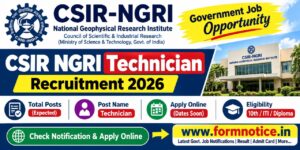 CSIR NGRI Technician Recruitment 2026