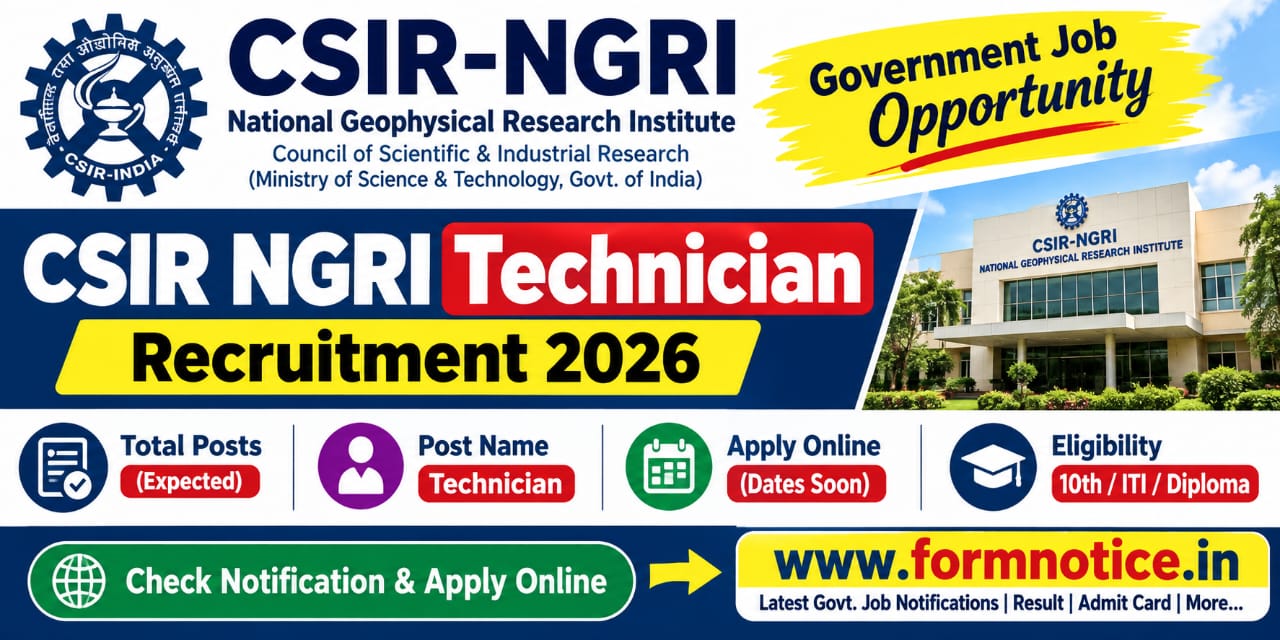 CSIR NGRI Technician Recruitment 2026