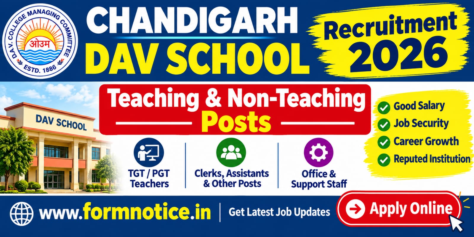 DAV School Chandigarh Recruitment 2026