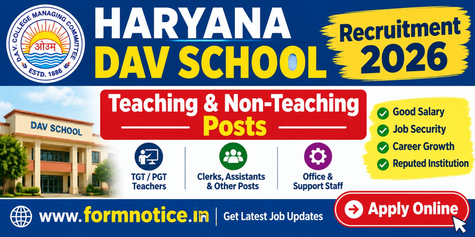 DAV School Haryana Recruitment 2026