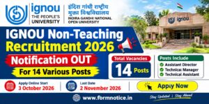 IGNOU Non- Teaching Recruitment 2026