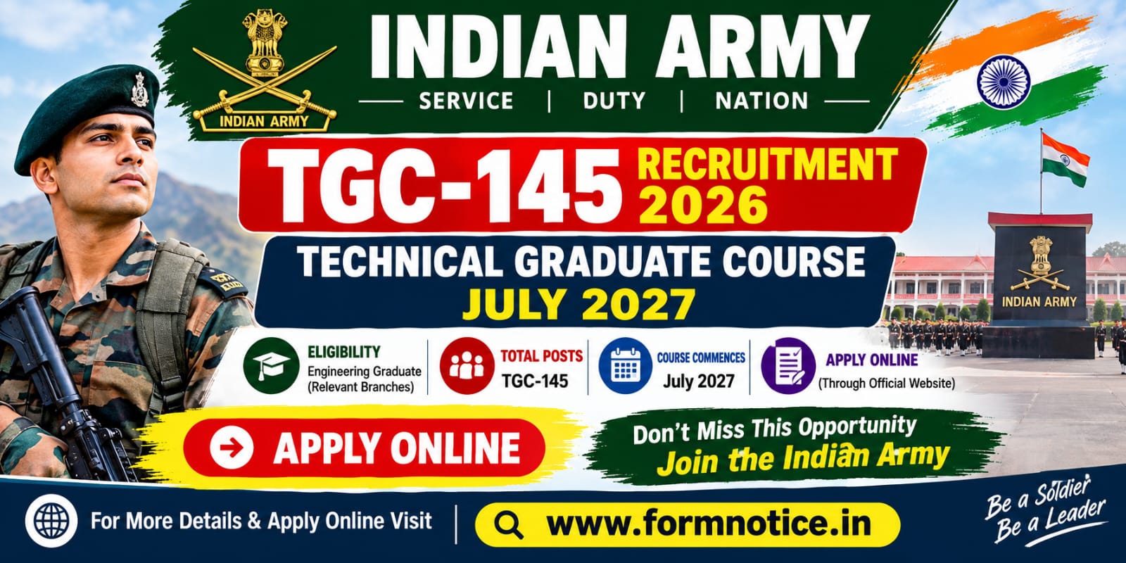 Indian Army TGC 145 Recruitment 2026