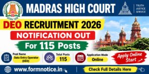 Madras High Court DEO Recruitment 2026