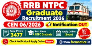 RRB NTPC Graduate Recruitment 2026