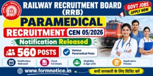 RRB Paramedical Recruitment 2026