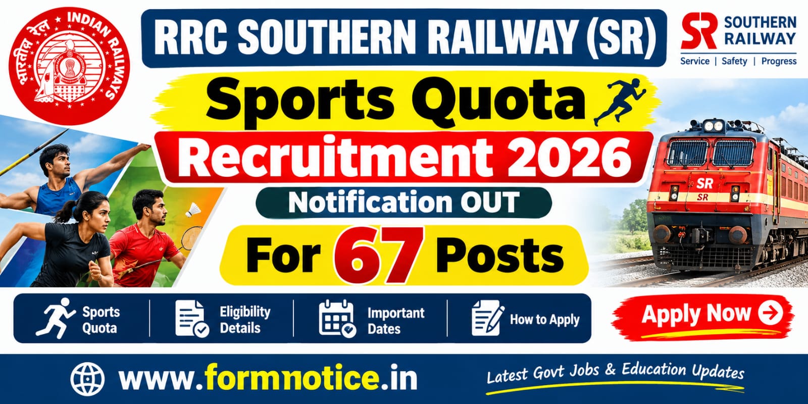 RRC SR Sports Quota Recruitment 2026