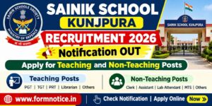 Sainik School Kunjpura Recruitment 2026