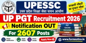 UPESSC UP PGT Recruitment 2026