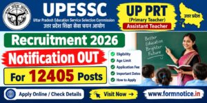 UPESSC UP PRT Assistant Recruitment 2026