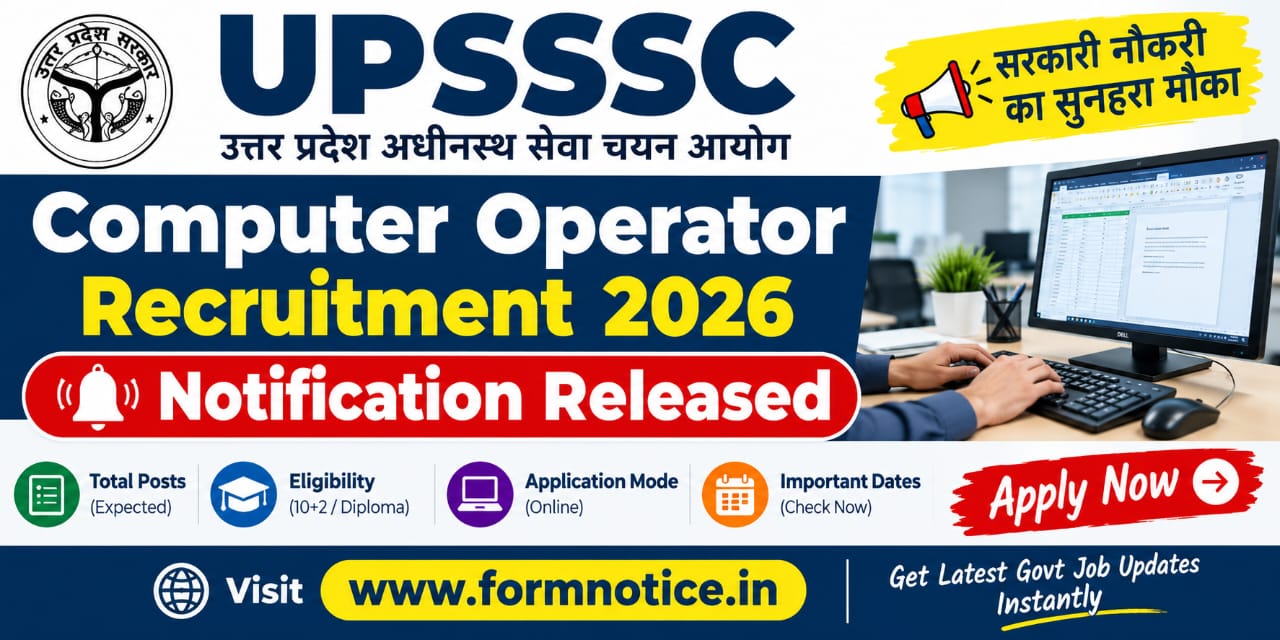 UPSSSC Computer Operator Recruitment 2026