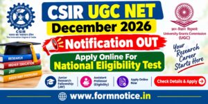 CSIR UGC NET December 2026